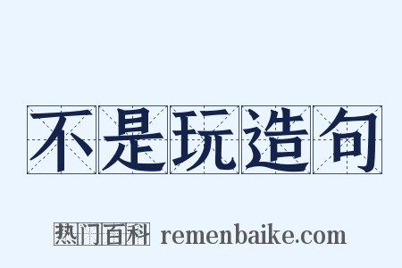 不是玩造句是什么意思的图片